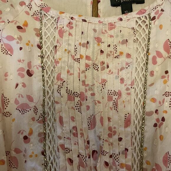 Velveteen Immi Dress with Swiss Dot, Beading and lattice work embellishment. - Picture 5 of 7